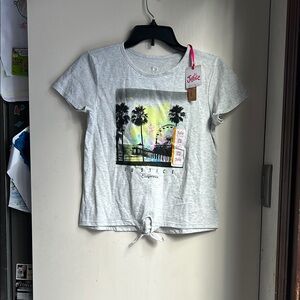 Justice Gray Kids T-Shirt with Graphic Print